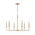 Elk Showroom Dunne 30'' Wide 6Light Chandelier, Lacquered Brass 89886/6